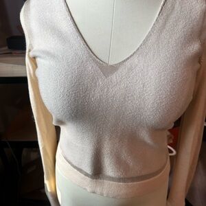 Rag & Bone Light Gray V-Neck Sweater